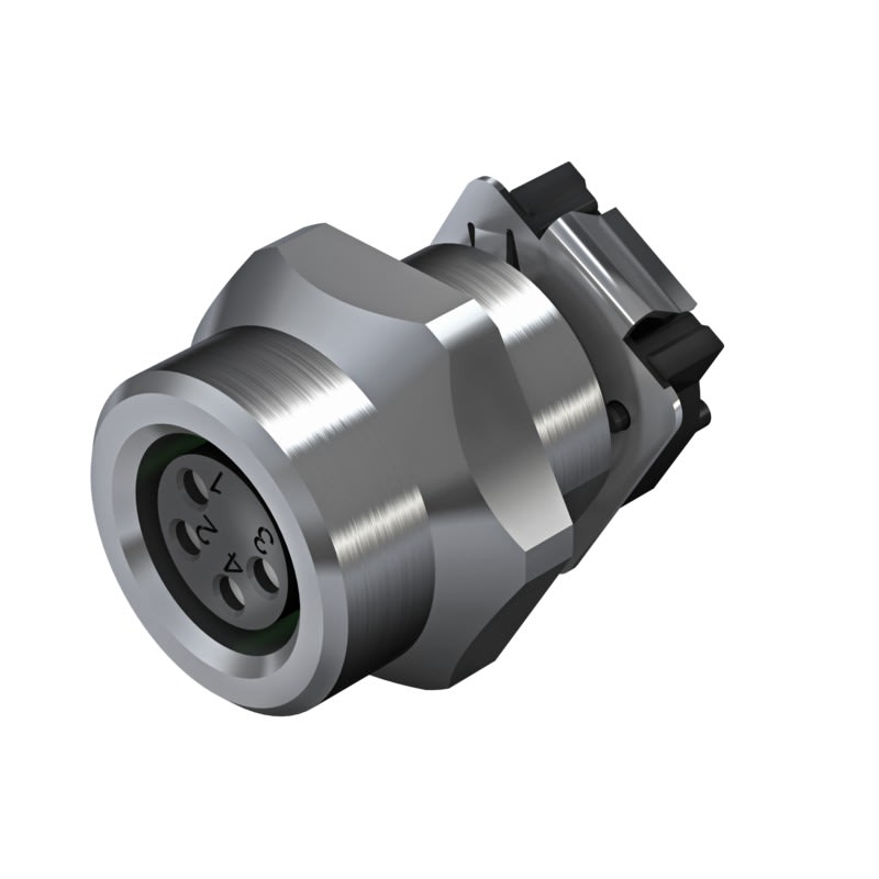 WEIDMULLER - Connettore a innesto circolare M8, 4 poli, montaggio frontale per circuito stampato SAIE-M8B-4S-F13SMT.