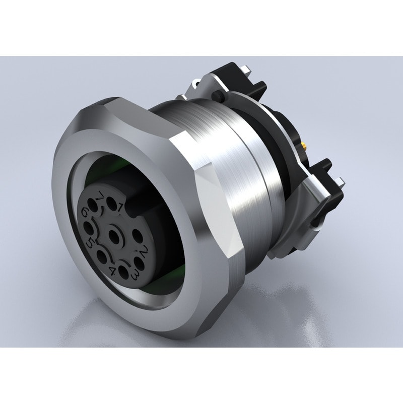 WEIDMULLER - Connettore a innesto circolare M12, 4 poli, installazione su circuito stampato, codice SAIE-M12B-4S-13/14SMT.