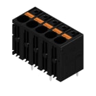 WEIDMULLER - Morsetto per circuito stampato 1000V 41A Passo 7.50mm 6mm² 5 poli PUSH IN senza attuatore saldare THT 180° LLFS 7.50/05/180V 5.0SN BK BX