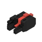 WEIDMULLER - Connettore ibrido 7.62 mm, 2 poli, PUSH IN con attuatore BVFL 7.62HP/02/180MSF2 BCF/04R SN BK BX.
