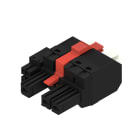 WEIDMULLER - Connettore ibrido 7.62 mm, 3 poli, PUSH IN con attuatore BVFL 7.62HP/03/180MF3 BCF/04R SN BK BX.