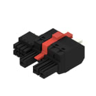 WEIDMULLER - Connettore ibrido 7.62 mm, 3 poli, PUSH IN con attuatore BVFL 7.62HP/03/180MF3 BCF/08R SN BK BX.