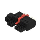 WEIDMULLER - Connettore ibrido 7.62 mm, 5 poli, PUSH IN con attuatore BVFL 7.62HP/05/180MF4 BCF/08R SN BK BX.
