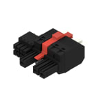 WEIDMULLER - Connettore ibrido 7.62 mm, Numero di poli: 3, PUSH IN con attuatore BVFL 7.62HP/03/180MSF3 BCF/08R SN BK BX.