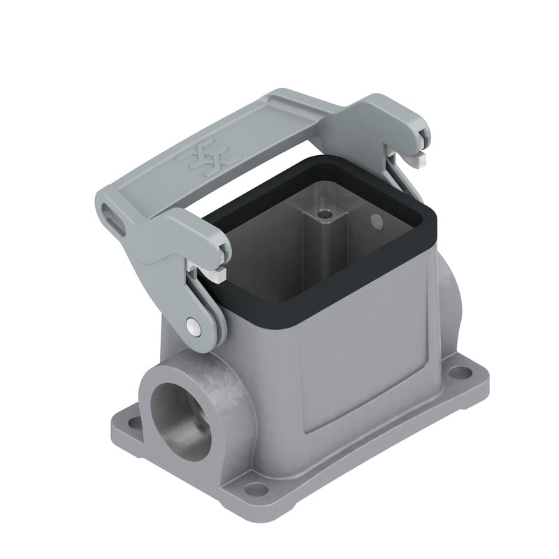 WEIDMULLER - Custodia di base con connettori a innesto industriali, gancio longitudinale in basso, dimensione 3, IP65 in condizione innestata HDC 06B SLU 1PG16G N.