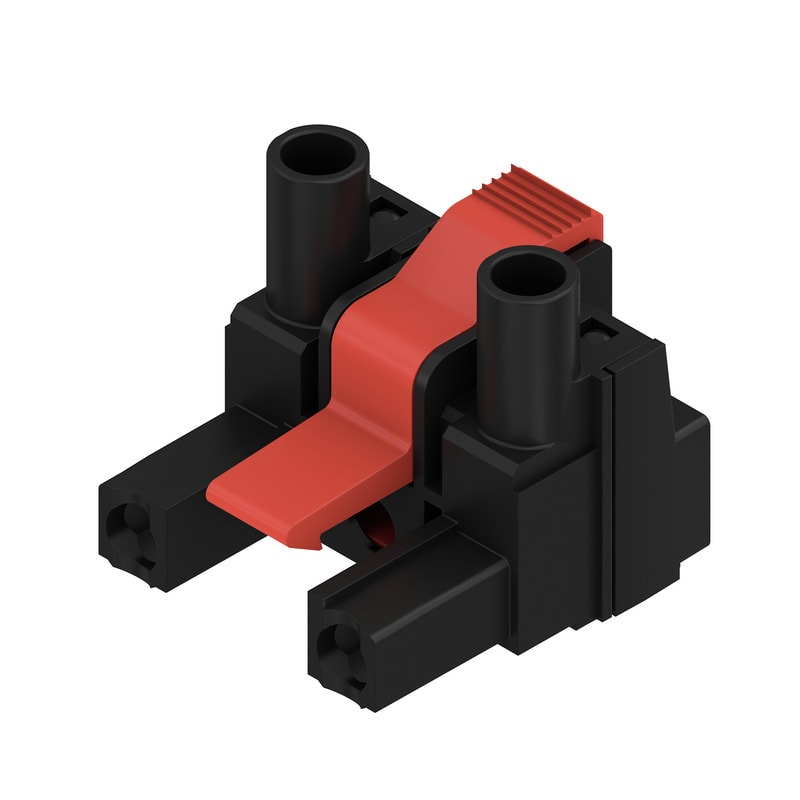 WEIDMULLER - Connettori per circuito stampato, 500V, 29A, Passo 7.62mm, 4mm², 2 poli, Collegamento a vite, BLZ 7.62IT/02/180MF2 SN BK BX PRT.