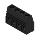 WEIDMULLER - Morsetto per circuito stampato 690V 76A Passo 10.16mm 16mm² 4 poli Collegamento a vite/saldare THT 90° Box LU 10.16/04/90 3.2SN BK BX.