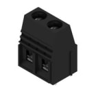 WEIDMULLER - Morsetto per circuito stampato 690V 76A Passo 10.16mm 16mm² 2 poli Collegamento a vite/saldare THT 90° Box LU 10.16/02/90 3.2SN BK BX.