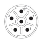 WEIDMULLER - Inserto di contatto maschio M23 a 6 poli per collegamento a crimpare senza codifica SAI-M23-SE-L-6.
