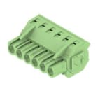 WEIDMULLER - Connettori per circuito stampato, 320V, 17.5A, Passo 5.08mm, 4mm², 6 poli, Collegamento a vite, BLZP 5.08HC/06/225B SN GN BX.