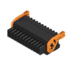 WEIDMULLER - Connettori per circuito stampato 160V 13.4A Passo 3.50mm 1.5mm² 24 poli PUSH IN attuatore Box B2CF 3.50/24/180LH SN BK BX.