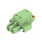 WEIDMULLER - Connettori per circuito stampato 320V 24A Passo 5.08mm 3.31mm² 2 poli PUSH IN attuatore Box BLF 5.08HC/02/180F SN GN BX.