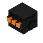 WEIDMULLER - Morsetto per circuito stampato, 320V, 24A, Passo 5.00mm, 2.5mm², 3 poli, PUSH IN con attuatore, Collegamento a saldare THT, 90°, LMF 5.00/03/90 3.5SN BK BX.