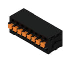 WEIDMULLER - Morsetto per circuito stampato, 320 V, 24 A, Passo 5.00 mm, 2.5 mm², 8 poli, PUSH IN con attuatore, Collegamento a saldare THT, 90°, LMF 5.00/08/90 3.5SN BK BX.