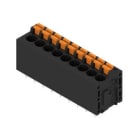WEIDMULLER - Morsetto per circuito stampato 320V 24A Passo 5.00mm 2.5mm² 9 poli PUSH IN attuatore Collegamento saldare THT 180° LMF 5.00/09/180 3.5SN BK BX