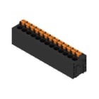 WEIDMULLER - Morsetto per circuito stampato 320V 24A Passo 5.00mm 2.5mm² 13 poli PUSH IN attuatore Collegamento saldare THT 180° LMF 5.00/13/180 3.5SN BK BX