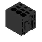 WEIDMULLER - Morsetto per circuito stampato 320V 24A Passo 5.00mm² 2.5mm² 3 poli PUSH IN senza attuatore Collegamento a saldare THT 180° LMFS 5.00/03/180 3.5SN BK BX