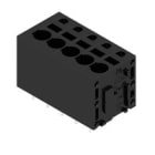 WEIDMULLER - Morsetto per circuito stampato 320V 24A Passo 5.00mm 2.5mm² 5 poli PUSH IN senza attuatore Collegamento a saldare THT 180° LMFS 5.00/05/180 3.5SN BK BX