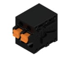 WEIDMULLER - Morsetto per circuito stampato 320V 24A Passo 5.08mm 2.5mm² 2 poli PUSH IN attuatore Collegamento saldare THT 90° LMF 5.08/02/90 3.5SN BK BX