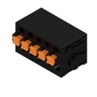 WEIDMULLER - Morsetto per circuito stampato 320V 24A Passo 5.08mm 2.5mm² 5 poli PUSH IN attuatore Collegamento saldare THT 90° LMF 5.08/05/90 3.5SN BK BX.