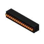 WEIDMULLER - Morsetto per circuito stampato 320V 24A Passo 5.08mm 2.5mm² 16 poli PUSH IN attuatore Collegamento saldare THT 90° LMF 5.08/16/90 3.5SN BK BX