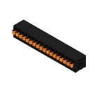 WEIDMULLER - Morsetto per circuito stampato 320V 24A Passo 5.08mm 2.5mm² 18 poli PUSH IN attuatore Collegamento saldare THT 90° LMF 5.08/18/90 3.5SN BK BX