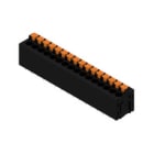 WEIDMULLER - Morsetto per circuito stampato 320V 24A Passo 5.08mm 2.5mm² 16 poli PUSH IN attuatore Collegamento saldare THT 180° LMF 5.08/16/180 3.5SN BK BX