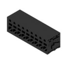 WEIDMULLER - Morsetto per circuito stampato 320V 24A Passo 5.08mm 2.5mm² 9 poli PUSH IN senza attuatore Collegamento a saldare THT 90° LMFS 5.08/09/90 3.5SN BK BX