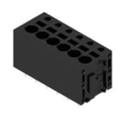 WEIDMULLER - Morsetto per circuito stampato 320V 24A Passo 5.08mm 2.5mm² 6 poli PUSH IN senza attuatore Collegamento a saldare THT 180° LMFS 5.08/06/180 3.5SN BK BX