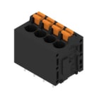 WEIDMULLER - Morsetto per circuito stampato 320V 24A Passo 5.00mm 2.5mm² 4 poli PUSH IN attuatore Collegamento saldare THT 180° LMF 5.00/04/180 3.5SN BK BX