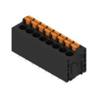 WEIDMULLER - Morsetto per circuito stampato 320V 24A Passo 5.00mm 2.5mm² 8 poli PUSH IN attuatore Collegamento saldare THT 180° LMF 5.00/08/180 3.5SN BK BX