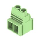 WEIDMULLER - Morsetto per circuito stampato, 1000V, 76A, Passo 10.16mm, 16mm², 2 poli, Collegamento a vite/saldare THT, 90°, Box - LUP 10.16/02/90V 3.2SN GN BX.