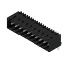 WEIDMULLER - Connettori per circuito stampato 160V 17A Passo 3.50mm 10 poli Collegamento saldare THT SL 3.50/10/90G 4.5SN BK BX.