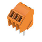 WEIDMULLER - Morsetto per circuito stampato 160V 16A Passo 3.50mm² 2.08mm² 3 poli Collegamento a vite saldare THT 135° LM 3.50/03/135 4.5SN OR BX.