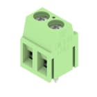 WEIDMULLER - Morsetto per circuito stampato, 320V, 17.5A, Passo 5.00mm, 2.5mm², 2 poli, Collegamento a vite, Saldare THT, 90°, LM 5.00/02/90 3.5SN GN BX.