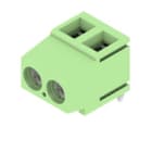 WEIDMULLER - Morsetto per circuito stampato 320V 17.5A Passo 5.08mm 2.5mm² 2 poli Collegamento a vite/saldare THT 180° LM 5.08/02/180 3.5SN GN BX