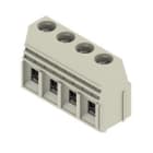 WEIDMULLER - Morsetto per circuito stampato 690V 76A Passo 10.16mm 16mm² 4 poli Collegamento a vite/saldare THT 90° Box LU 10.16/04/90 3.2SN GY BX