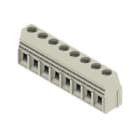 WEIDMULLER - Morsetto per circuito stampato 690V 76A Passo 10.16mm 16mm² 8 poli Collegamento a vite/saldare THT 90° Box LU 10.16/08/90 3.2SN GY BX.