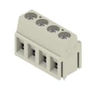 WEIDMULLER - Morsetto per circuito stampato, 320V, 17.5A, Passo 5.00mm, 2.5mm², 4 poli, Collegamento a vite/saldare THT, 90°, LM 5.00/04/90 3.5SN GY BX.