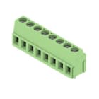 WEIDMULLER - Morsetto per circuito stampato 320V 17.5A Passo 5.08mm 2.5mm² 8 poli Collegamento a vite/saldare THT 90° LM 5.08/08/90 3.5SN GN BX.