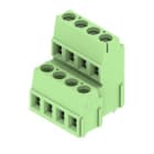 WEIDMULLER - Morsetto per circuito stampato 320V 17.5A Passo 5.08mm 2.5mm² 8 poli Collegamento a vite/saldare THT 90° LM2N 5.08/08/90 3.5SN GN BX