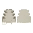 WEIDMULLER - Custodia per guida DIN (piccola), Larghezza: 6.1, IP20, PA 66/6, grigio sasso MHZ 6.