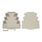 WEIDMULLER - Custodia per guida DIN (piccola), Larghezza: 6.1, IP20, PA 66/6, grigio sasso MHZ 6.