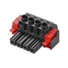 WEIDMULLER - Connettori per circuito stampato, 1000V, 57A, Passo 7.62mm, 10mm², 10 poli, Collegamento a vite, Box BVZ 7.62HP/10/180F SN BK BX.