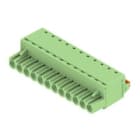 WEIDMULLER - Connettori per circuito stampato 320V 24A Passo 5.08mm 3.31mm² 12 poli PUSH IN attuatore Box BLF 5.08HC/12/180 SN GN BX.