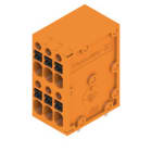 WEIDMULLER - Morsetto per circuito stampato 200V 17.5A Passo 3.50mm 1.5mm² 6 poli PUSH IN attuatore Collegamento saldare THT 90° LS2HF 3.50/06/90 3.5SN OR BX