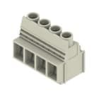 WEIDMULLER - Morsetto per circuito stampato LUP 10.16/04/90V 5.0SN GY BX, 1000 V, 76 A, Passo 10.16 mm, 16 mm², 4 poli, Collegamento a vite e saldare THT, 90°.