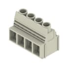 WEIDMULLER - Morsetto per circuito stampato LUP 10.16/04/90V 5.0SN GY BX, 1000 V, 76 A, Passo 10.16 mm, 16 mm², 4 poli, Collegamento a vite e saldare THT, 90°.