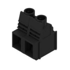 WEIDMULLER - Morsetto per circuito stampato, 1000 V, 76 A, Passo 12.70 mm, 16 mm², 2 poli, Collegamento a vite/saldare THT, 90°, Box LUP 12.70/02/90 5.0SN BK BX.