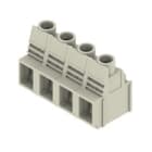 WEIDMULLER - Morsetto per circuito stampato, 1000 V, 76 A, Passo 12.70 mm, 16 mm², 4 poli, Collegamento a vite/saldare THT, 90°, Box LUP 12.70/04/90 5.0SN GY BX.